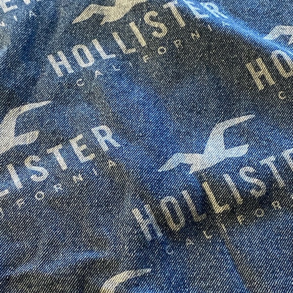 Hollister drawstring, denim backpack - Picture 4 of 5